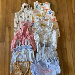 Baby Girl Bubble Rompers 12 mo - Carter's - Cat & Jack - Old Navy
